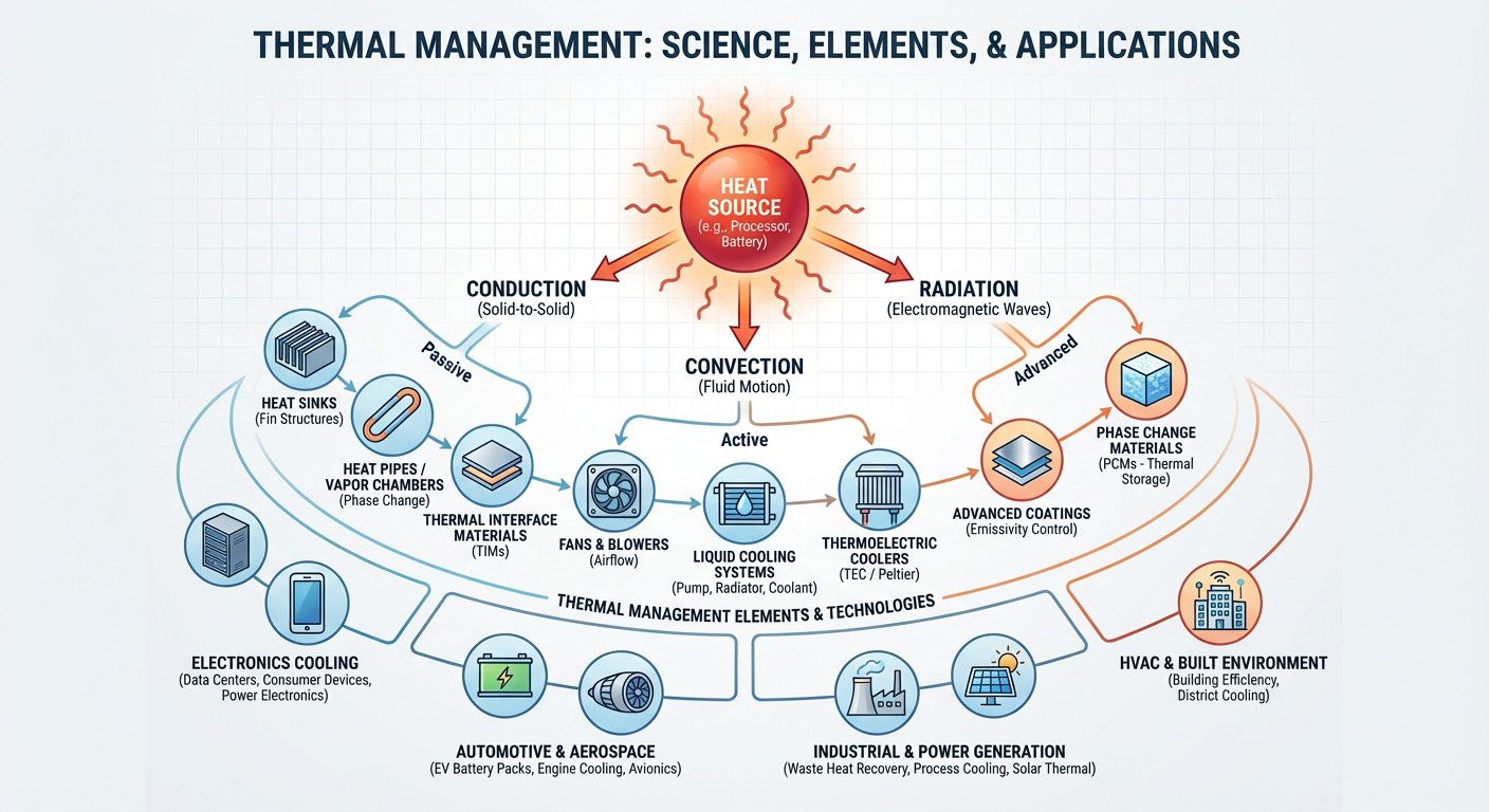 Thermal interface, heat dissipation, or temperature control system